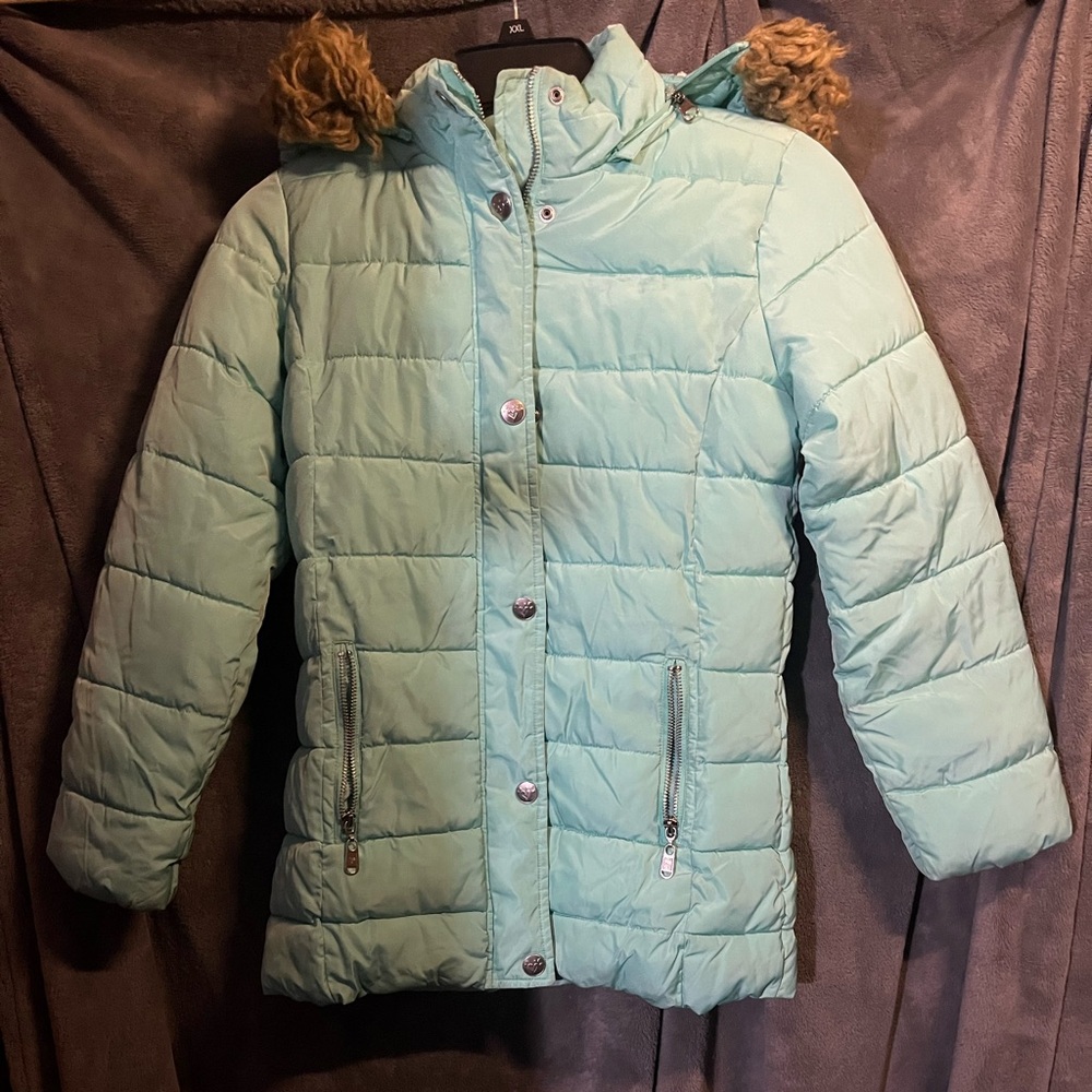 Justice girls size medium 8-10 puffer jacket